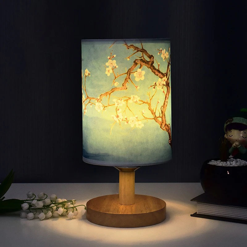 LED Square Decoration Table Lamps Simple Chinese Style Dimmable