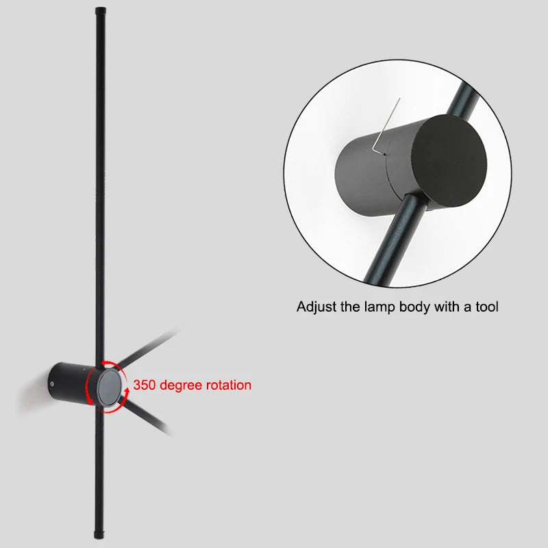 80CM LED Wall Lamp Long Strip Black Light 