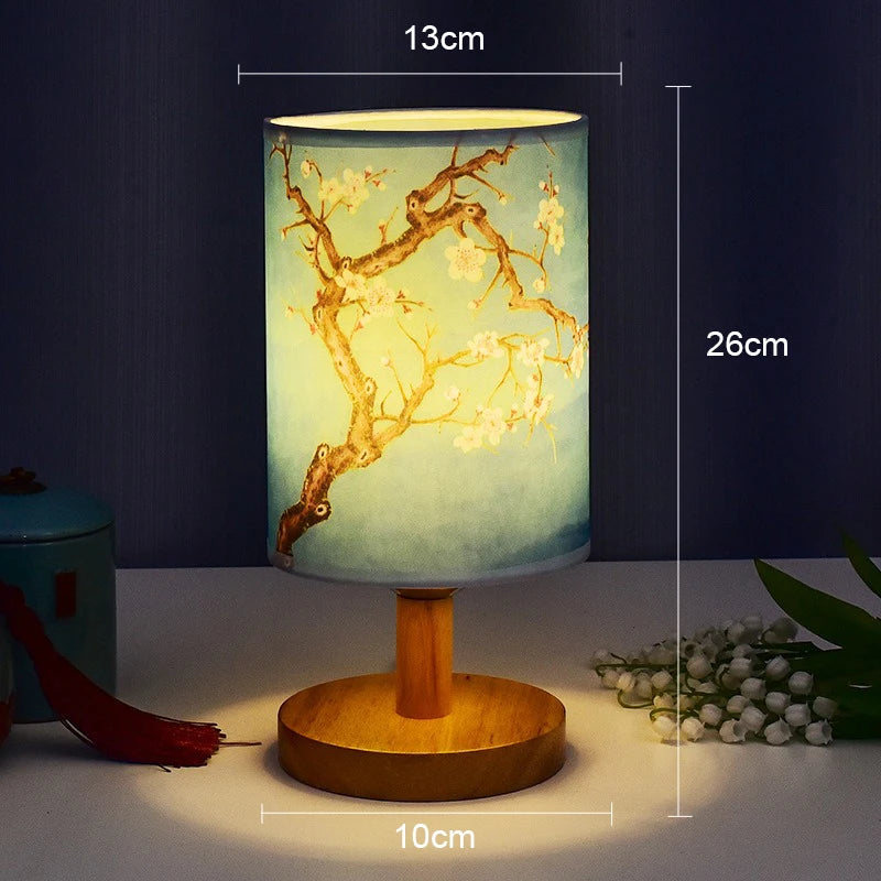 LED Square Decoration Table Lamps Simple Chinese Style Dimmable
